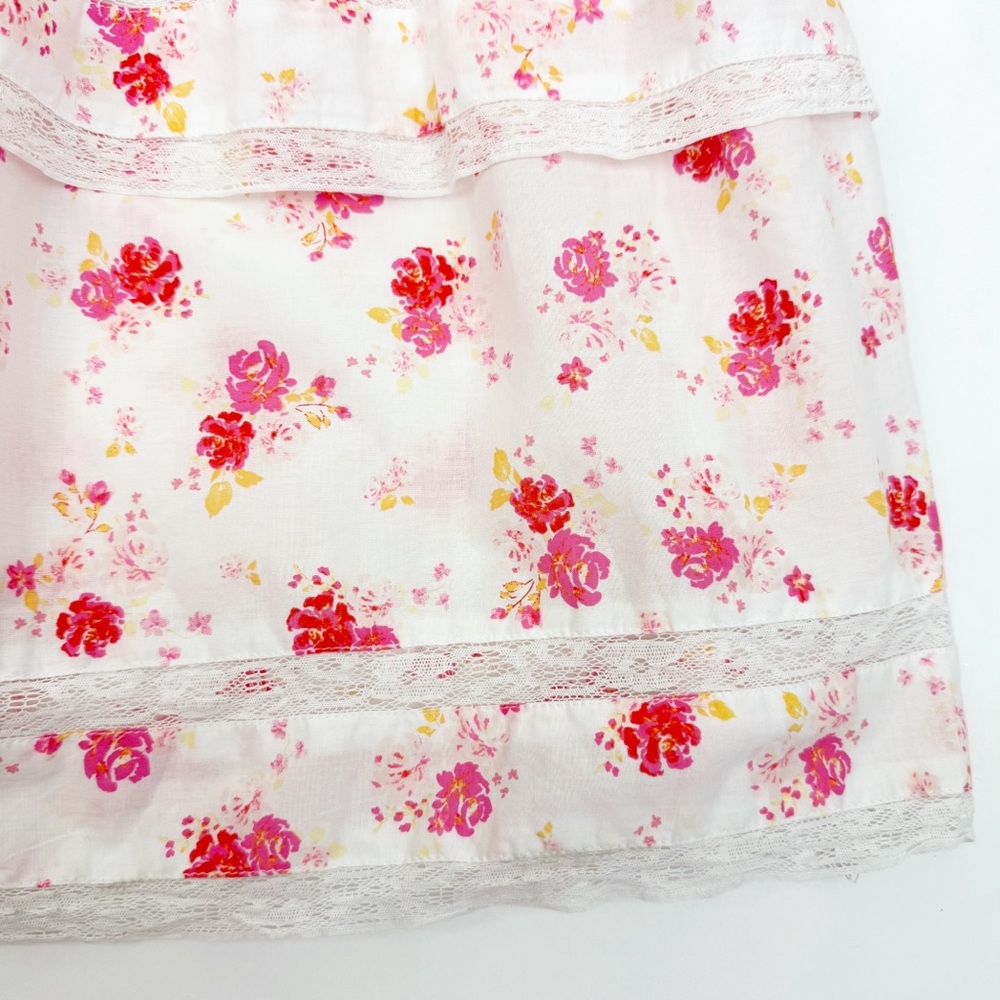 LoveShackFancy X Target Cosette Floral Midi Dress Smocked Cottagecore Lace Pink - Picture 10 of 14